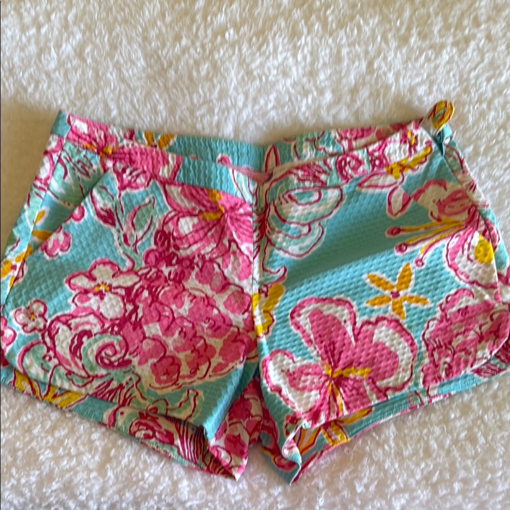 Floral Pink and Blue Women's Shorts
